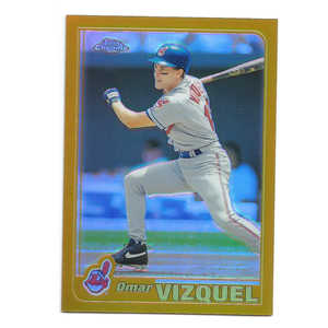 OMAR VIZQUEL 2001 TOPPS CHROME #452 GOLD RETROFRACTOR