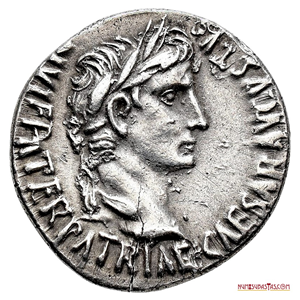 IMPERIO ROMANO, DENARIO. CECA DE LUGDUNUM (LYON), 2 A.C. AL 4 D.C. OCTAVIO  AUGUSTO