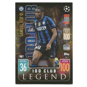SAMUEL ETOO 2021-22 TOPPS MATCH ATTAX UCL EXTRA 100 CLUB LEGEND #LEG 5
