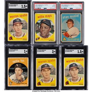 VENEZUELA COLECCIÓN DE 136 TARJETAS DE BÉISBOL TOPPS DE VENEZUELA DE 1959