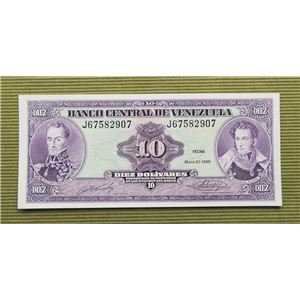 VENEZUELA BILLETE UNC DE BS.10  SERIE J-8