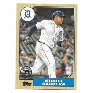 MIGUEL CABRERA 2022 TOPPS SERIES 1 1987 TOPPS BASEBALL 35TH ANNIVERSARY #T87-83