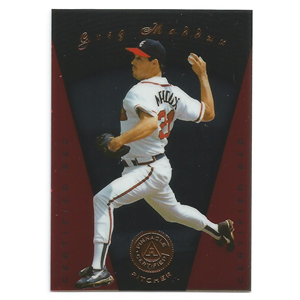 GREG MADDUX 1997 PINNACLE CERTIFIED RED #83