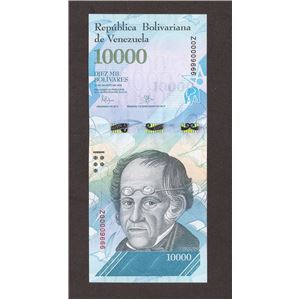 REPOSICIÓN. BSF 10000 AGOSTO 18 2016. BOLÍVARES FUERTES. Z00009666 VENEZUELA