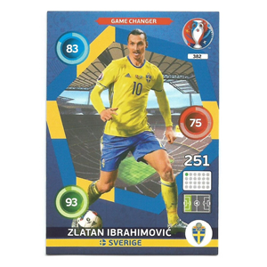 ZLATAN IBRAHIMOVIC 2016 PANINI ADRENALYN XL UEFA EURO 2016 #382 GAME CHANGER