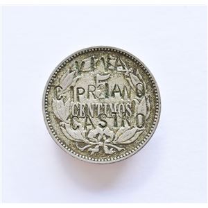 VENEZUELA PUYA DE 1896 RESELLADA VIVA CIPRIANO CASTRO