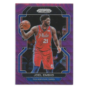 JOEL EMBIID 2021-22 PANINI PRIZM PURPLE WAVE PRIZM #176