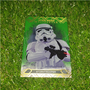 STORMTROOPER GREEN NUMERADA DE 99 TOPPS STAR WARS MASTERWORK 2017 VERDE