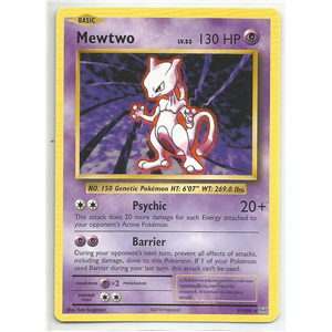 MEWTWO 2016 POKÉMON XY EVOLUTIONS 20TH ANNIVERSARY #51 A