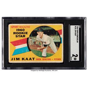 VENEZUELA JIM KAAT TOPPS DE VENEZUELA DE 1960 (ESTRELLA NOVATO) #136 SGC GOOD 2