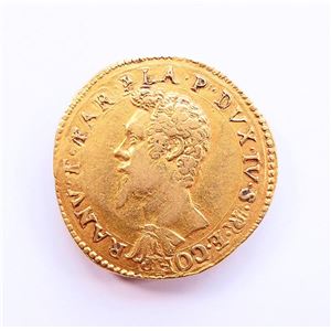 ITALIA DUCADO DE PARMA Y PLACENCIA — 2 DOBLAS DE ORO DE 1615