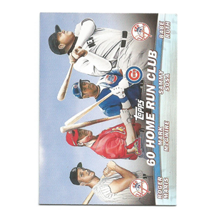 BABE RUTH SAMMY SOSA MARK MCGWIRE ROGER MARIS 2001 TOPPS COMBOS #TC12