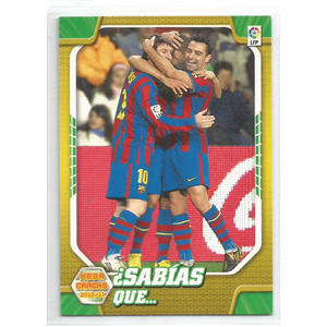 LIONEL MESSI - XAVI HERNANDEZ 2010-11 PANINI MEGACRACKS MGK LA LIGA SABIAS QUE… #408