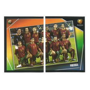 PORTUGAL TEAM (CRISTIANO RONALDO) 2004 PANINI UEFA EURO 2004 PORTUGAL #5 Y #6