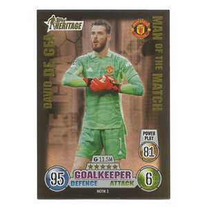 DAVID DE GEA 2021-22 TOPPS MATCH ATTAX UCL EXTRA MAN OF THE MATCH #MOTM 3