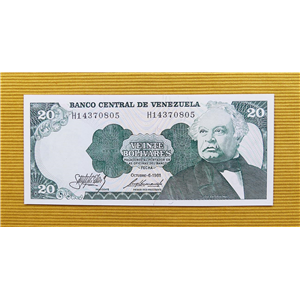 BILLETE UNC DE BS.20 ~OCTUBRE 6 1981~ SERIE H-8