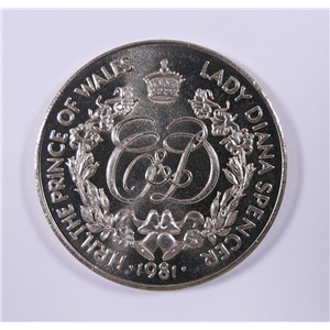 MEDALLA DEL MATRIMONIO DEL PRÍNCIPE CARLOS CON DIANA SPENCER